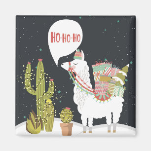 Ho-HoHo Holiday Llama Magnet