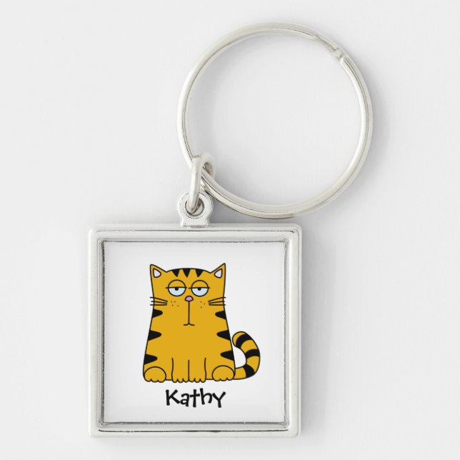 Ho Hum Kitty Key Ring (Front)
