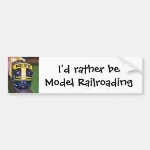 HO Model Train Bumper Sticker