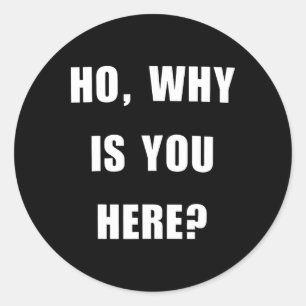 Ho santa claus classic round sticker