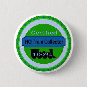 HO Train Collector Pinback/Button 6 Cm Round Badge