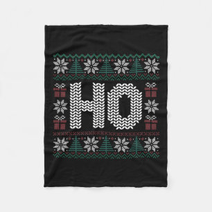 Ho Where's My Ho At Christmas Xmas Couples Matchin Fleece Blanket
