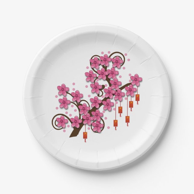 Hoa Dao Paper Plate (Front)