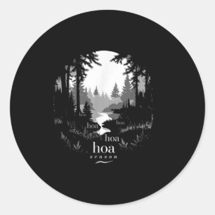 Hoa Hoa Hoa Hoa Hoa Season Autumn Fall Forest Tren Classic Round Sticker