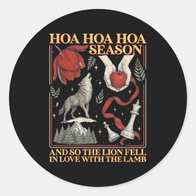 Hoa Hoa Hoa Season Vamres City Of Forks Book Lover Classic Round Sticker (Front)