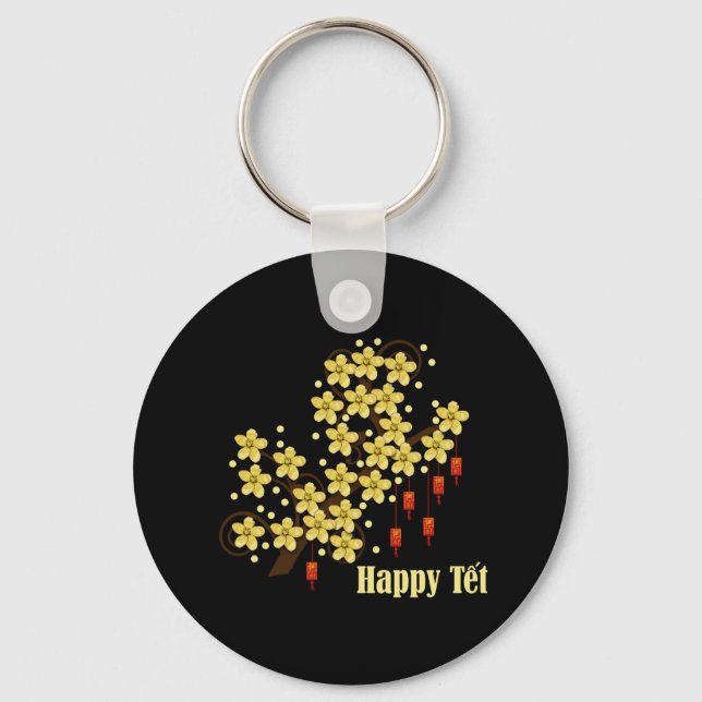 Hoa Mai Tet Design Key Ring (Front)