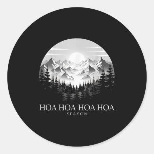 Hoa Season Autumn Fall Mist Trendy Graphic Classic Round Sticker