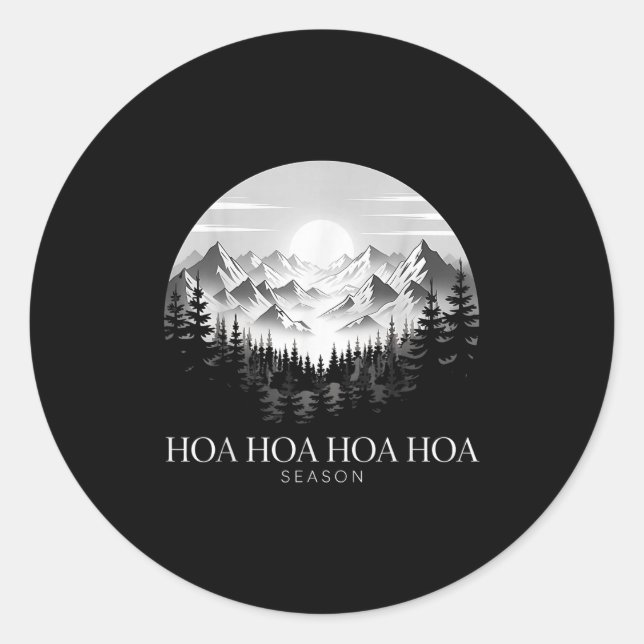 Hoa Season Autumn Fall Mist Trendy Graphic  Classic Round Sticker (Front)