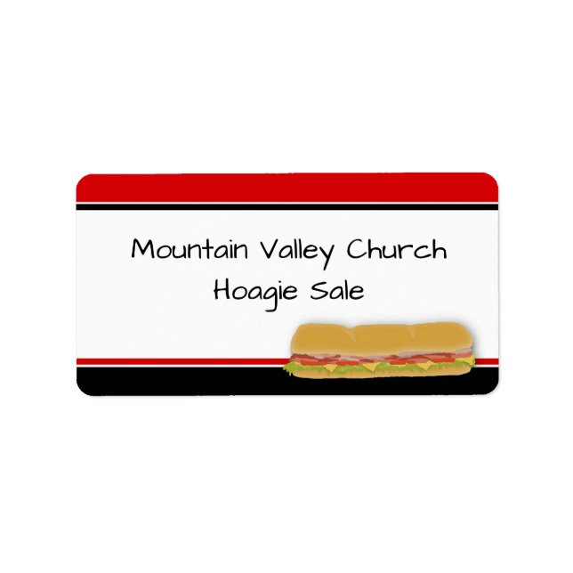 Hoagie Sale Hoagie Label (Front)