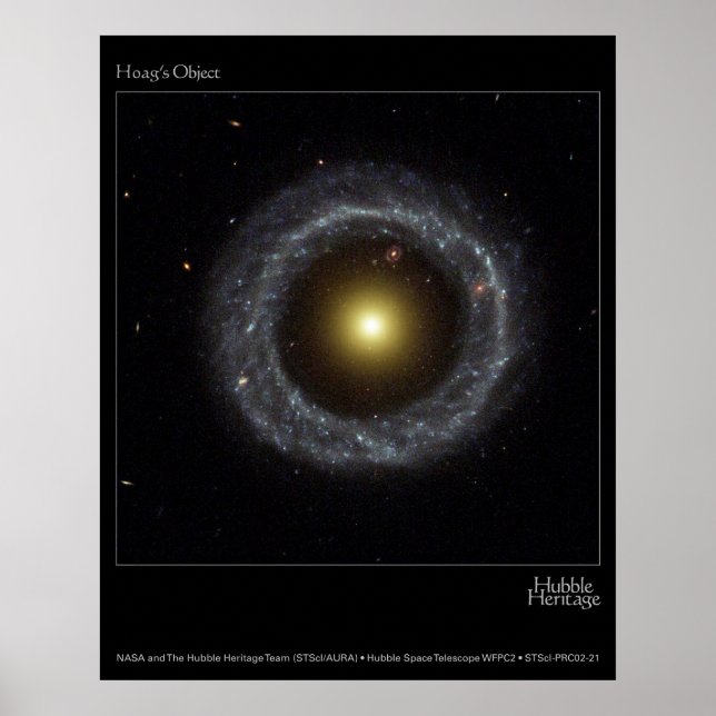 Hoag's Object Hubble Telescope Photo Poster (Front)
