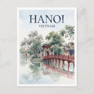 Hoan Kiem Lake Hanoi Vietnam Postcard