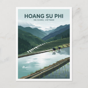 Hoang Su Phi Rice Terraces Vinh Quang Vietnam Postcard