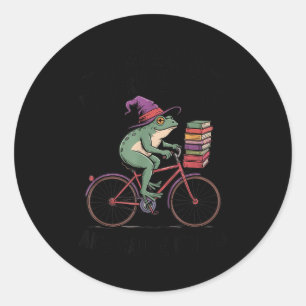 Hoard books & cause chaos funny book lover classic round sticker