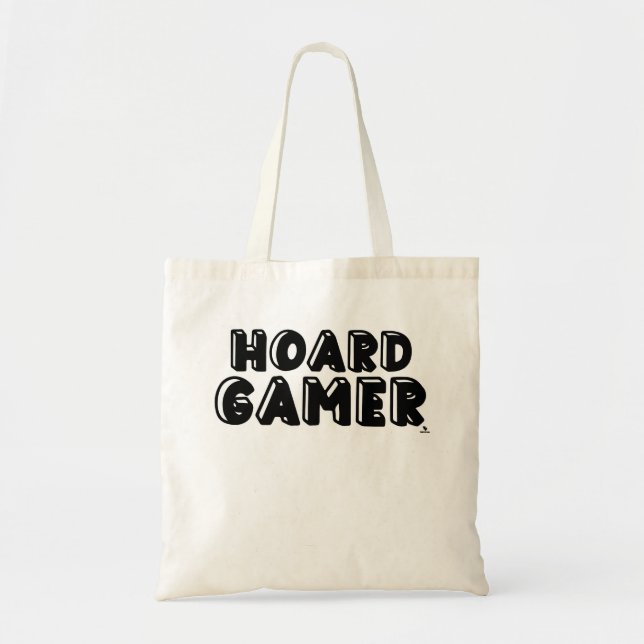 Hoard Gamer Fun Board Game Collect Slogan Tote Bag (Front)