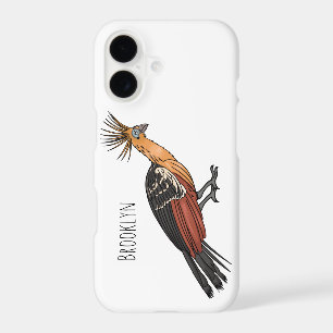 Hoatzin bird cartoon illustration 