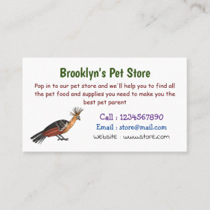 Hoatzin bird cartoon illustration  business card
