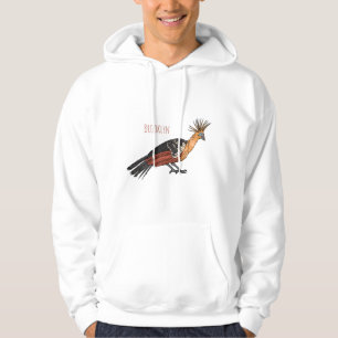 Hoatzin bird cartoon illustration hoodie