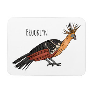 Hoatzin bird cartoon illustration magnet