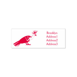 Hoatzin bird cartoon illustration self-inking stamp