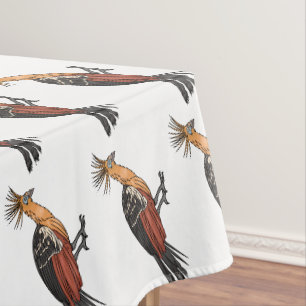 Hoatzin bird cartoon illustration tablecloth