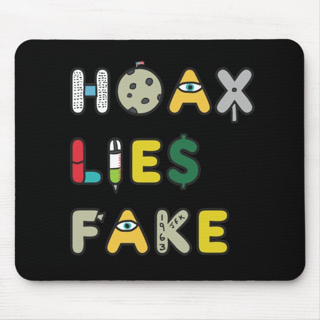 Hoax Lies Fake Mouse Pad (Front)