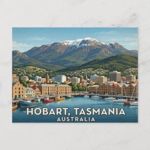 Hobart Australia Travel Postcard