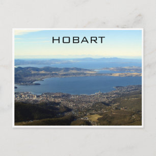 hobart mountain view postcard