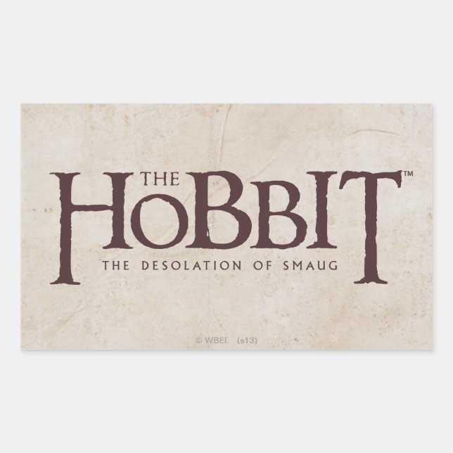 Hobbit Logo - Dark Rectangular Sticker (Front)