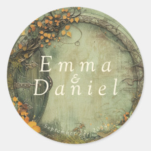 Hobbiton Haven Wedding Classic Round Sticker