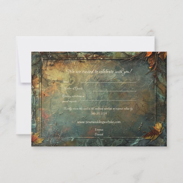 Hobbiton Haven Wedding RSVP Card (Front)