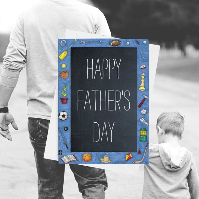 Hobby Chalkboard Father's Day Card (Creator Uploaded)
