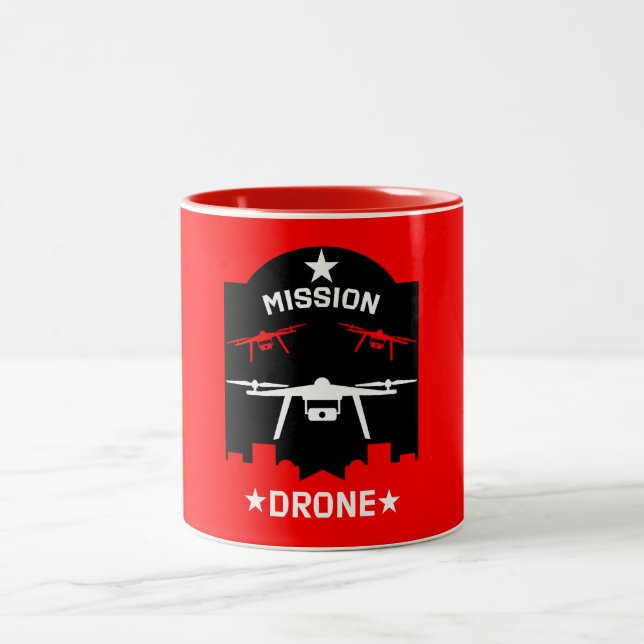 Hobby Drone Pilot Two-Tone Coffee Mug (Center)