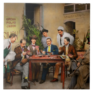 Hobby - Gambling - Deal me in 1905 Ceramic Tile