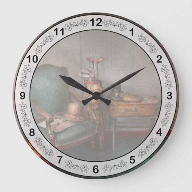 Hobby - Golf - Photography - Persuits of happiness Large Clock (Front)
