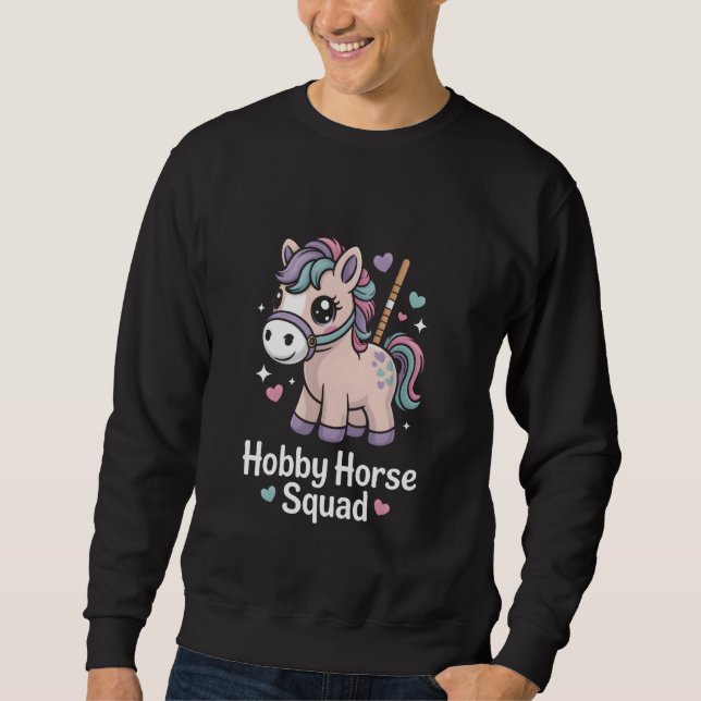 Hobby Horse Squad Pastel Kawaii Pony Kids Sweatshirt (Front)