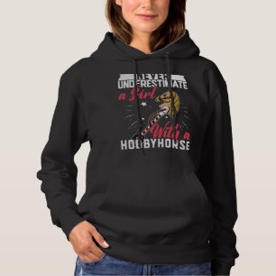 Hobby Horsing Horse Equestrian Sport Equine Girls  Hoodie