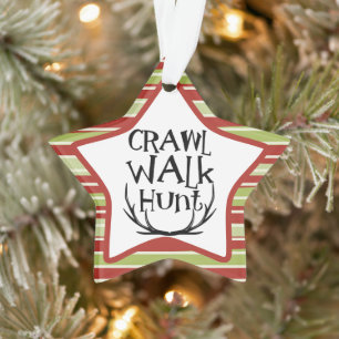 Hobby Hunter Baby crawl walk hunt Christmas Ornament