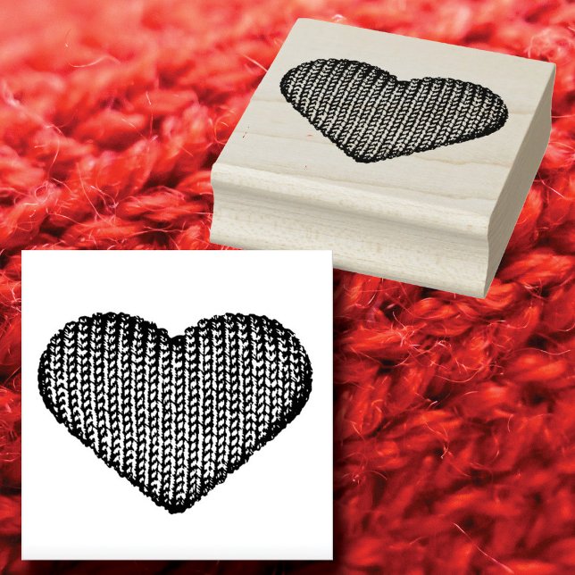 Hobby Knit Heart Rubber Stamp (Creator Uploaded)