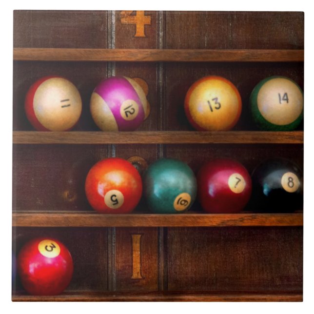 Hobby - Pool - Let's play billiards Ceramic Tile (Front)