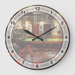 Hobby - Pool - The billiards club 1915 Large Clock
