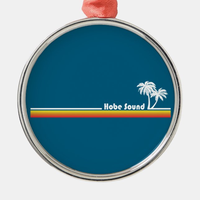 Hobe Sound Florida Metal Ornament (Front)