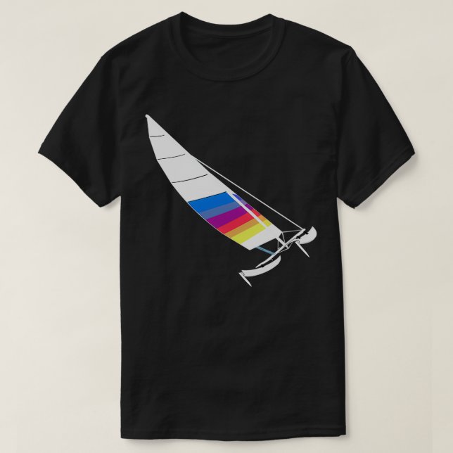 Hobie 16Beach CatFlying HullWhite01 T-Shirt (Design Front)