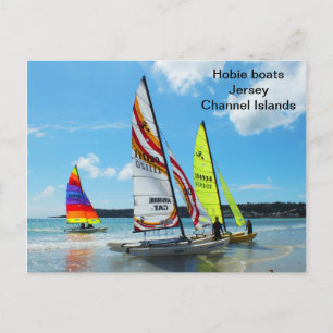 Hobie boats, Jersey, Channel Islands Postcard