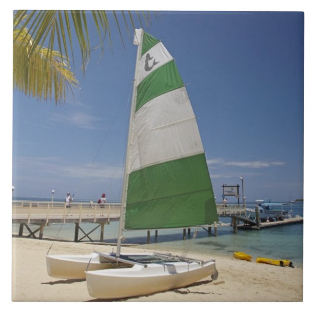 Hobie Cat, Plantation Island Resort Ceramic Tile (Front)