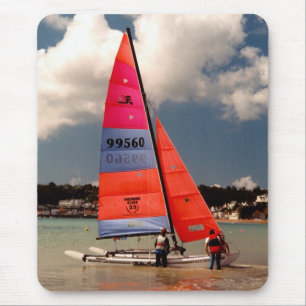 Hobie catamaran ready to sail mouse pad