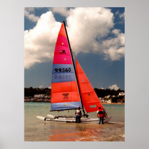 Hobie catamaran ready to sail poster