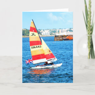 Hobie sailing boat in Jersey Holiday Card