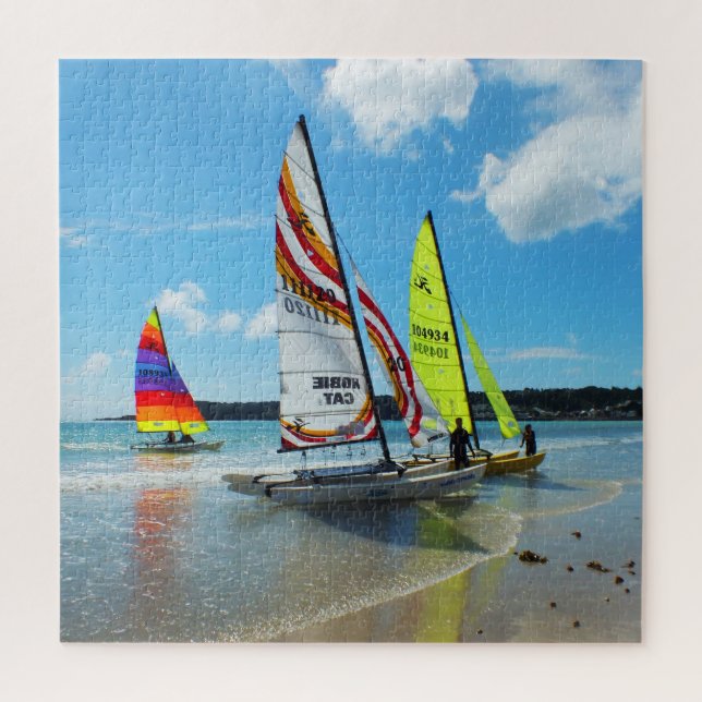 Hobie sailing boats in Jersey Jigsaw Puzzle (Vertical)