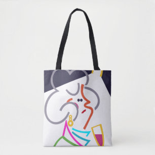 Hobnob Modern Abstract Art Tote Bag