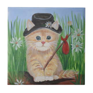 Hobo Cat Ceramic Tile
